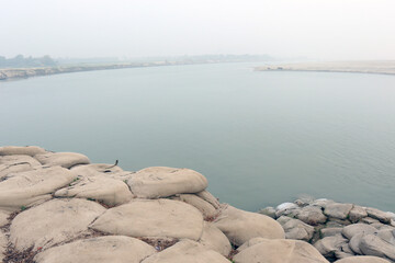 water and beach on river
