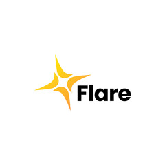 Obraz premium flare light bright logo vector icon illustration