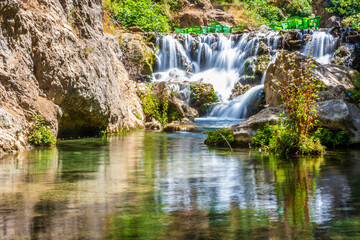 Small waterfall of Akchour, Moroccoù
