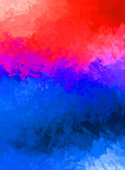 Abstract background of colorful brush strokes. Brushed vibrant wallpaper. Painted artistic creation. Unique and creative illustration.