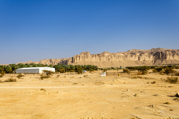 Date farms at the piedmont of Jabal Tuwaiq, Almufaiger, Saudi Arabia