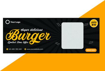 Food Facebook cover Template