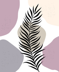 Obraz premium Abstract shapes with floral elements