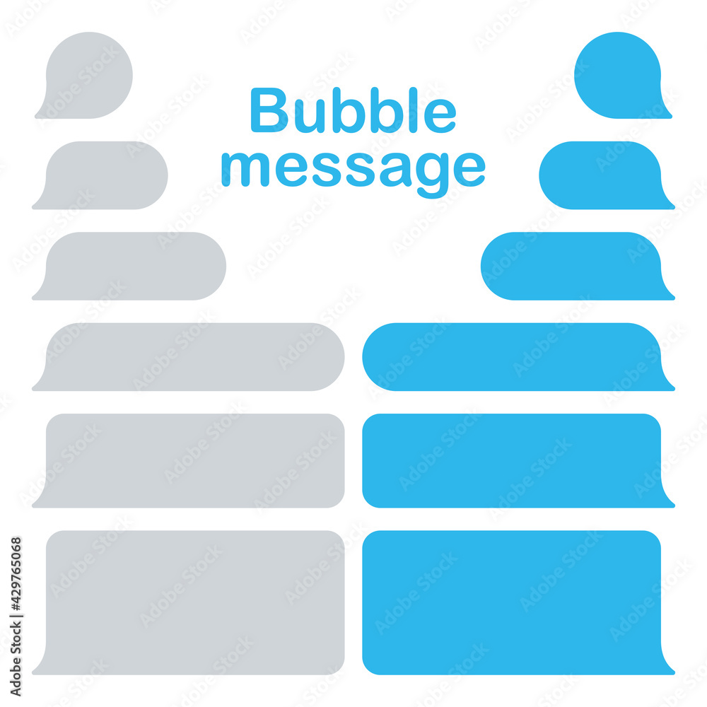 Poster message bubbles icons. phone sms chat bubbles. talk bubble speech icon collection. different smartph