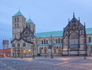 Medieval Munster Cathedral or St -Paulus-Dom in in Munster, Germany