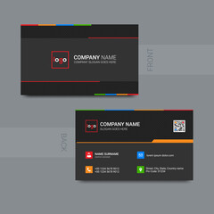 Modern visiting card for business and personal use. Vector illustration design.