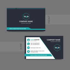 Modern visiting card for business and personal use. Vector illustration design.