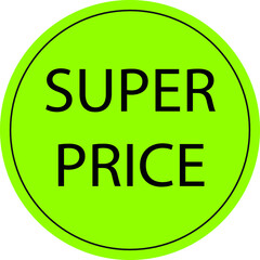 Super Price sticker, super sale