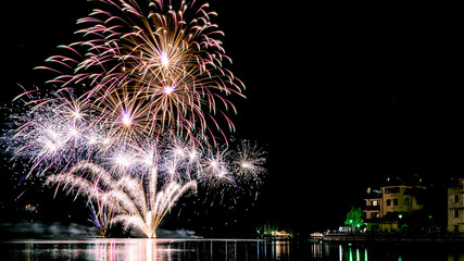 fireworks on the lake