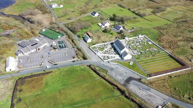 BALLYMACKILDUFF, KILCLOONEY, DONEGAL , IRELAND - March 19 2021 : St. Conal's church belongs to the diocese of Raphoe.