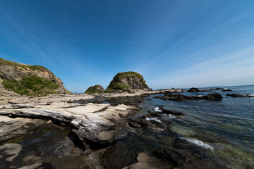 海・海岸・岩壁