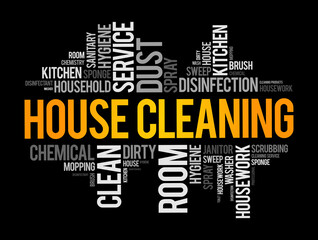 House Cleaning word cloud collage, concept background