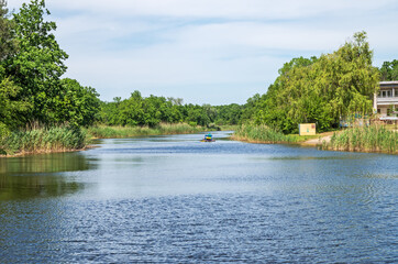 River banks in area of public recreation center