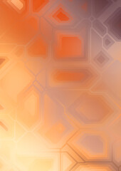 Layers of colorful and vibrant geometrical shapes. Digital illustration of a tech layout. Futuristic design template.