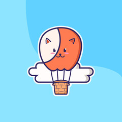 Animal air baloon vector