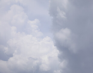 top view of the cloudy sky