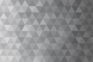 Gray triangle shape, gradients from dark to light. Abstract background pattern. Texture design for fabric, tile, cover, poster, textile, flyer, brochure, wall. Vector illustration.