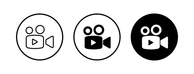 Video camera icons set. Video camera vector icon. Camera Icons. Movie Sign. Cinema