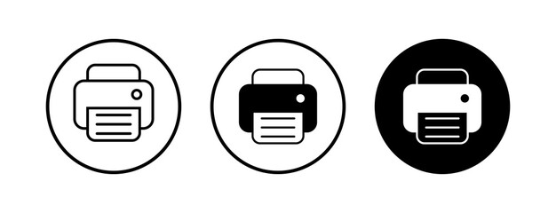 Printer icons set. print icon. Fax vector icon.