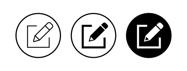 Edit icons set. Pencil icon. sign up Icon vector