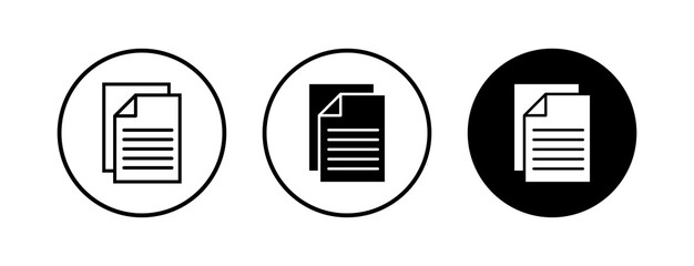 Document icons set. Paper icon. File Icon