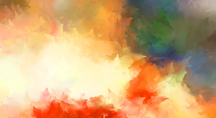 Creative abstract painting. Background with artistic brush strokes. Colorful and vibrant illustration. Painted art.