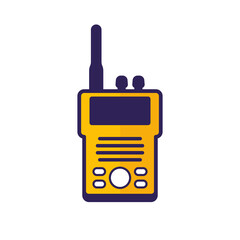 radio set, portable transceiver vector art