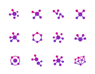 Connections or connect icons on white, vector