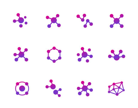 Connections or connect icons on white, vector