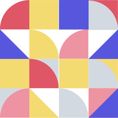 contemporary abstract mid-century modern retro geometric seamless pattern background vector illustration