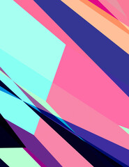 Trendy geometric abstract background in minimalistic flat style with dynamic composition.