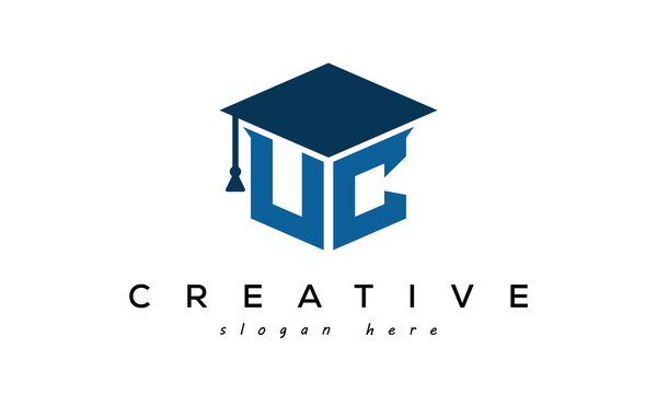 Letter UC Creative Education and Learning logo and icon design