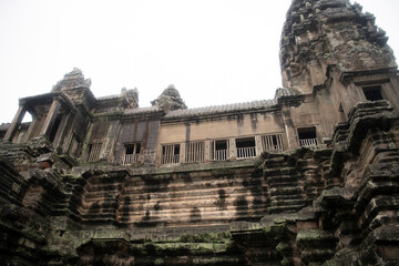 Fototapeta premium Angkor Wat is the largest temple in the world (Cambodia, 2019). It is raining