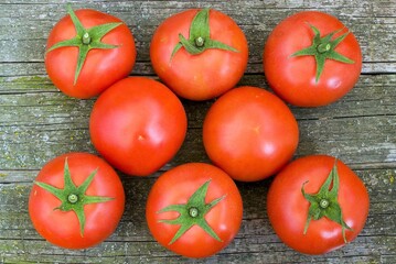 tomatoes on a wooden table