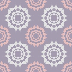 Pastel Colored Abstract Art Repeat Pattern In Pink And Lilac