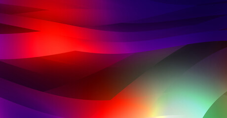 Abstract background with colorful gradient. Vibrant graphic wallpaper with stripes design. Fluid 2D illustration of modern movement.