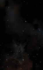 Star field in galaxy space with colorful nebula. Sci fi background of deep space. Ethereal wallpaper.