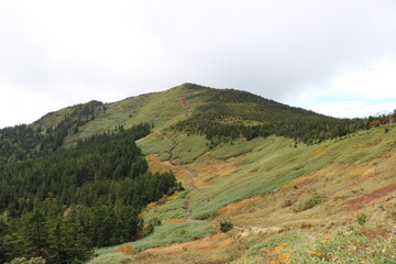 Fototapeta premium 福島県の裏磐梯の西大顚から西吾妻山の登山