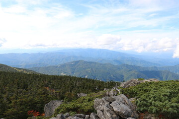 Fototapeta premium 福島県の裏磐梯の西大顚から西吾妻山の登山
