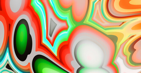 Abstract background with fluid colorful gradient. 2D illustration of modern urban graphic. Graffiti design inspired wallpaper.