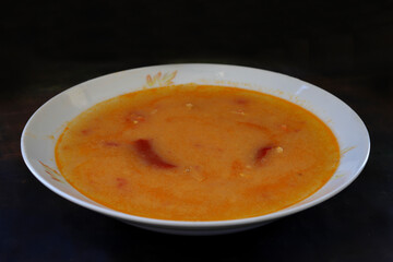 Turkish style flour tarhana soup