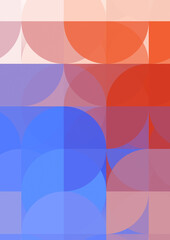 Layers of circular shapes creating a colorful and vibrant design. Digital illustration of circles layout. Futuristic design template.