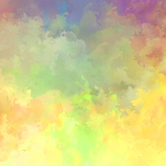 Wall art. Unique and creative illustration. Brush stroked painting. Abstract background of colorful brush strokes. Brushed vibrant wallpaper. Painted artistic creation.