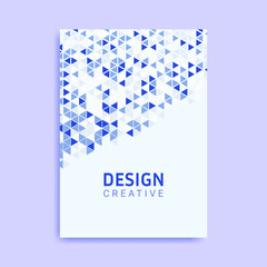  Minimal Cover Design template with hexagon and triangle modern different style on background for brochure catalog poster book magazine. Creative Vector graphic Illustration.