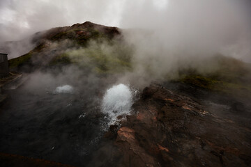 Deildartunguhver Thermal Spring in Iceland