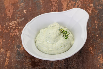 Cottage cream snack with herbs