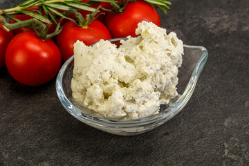 Soft cream cheese with herbs