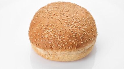 sesame bun. sesame hamburger buns isolated on white background