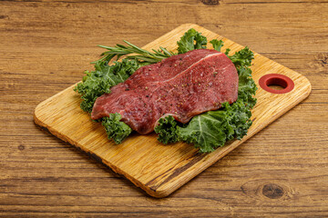 Raw beef steak for grill