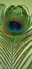 peacock feather close up